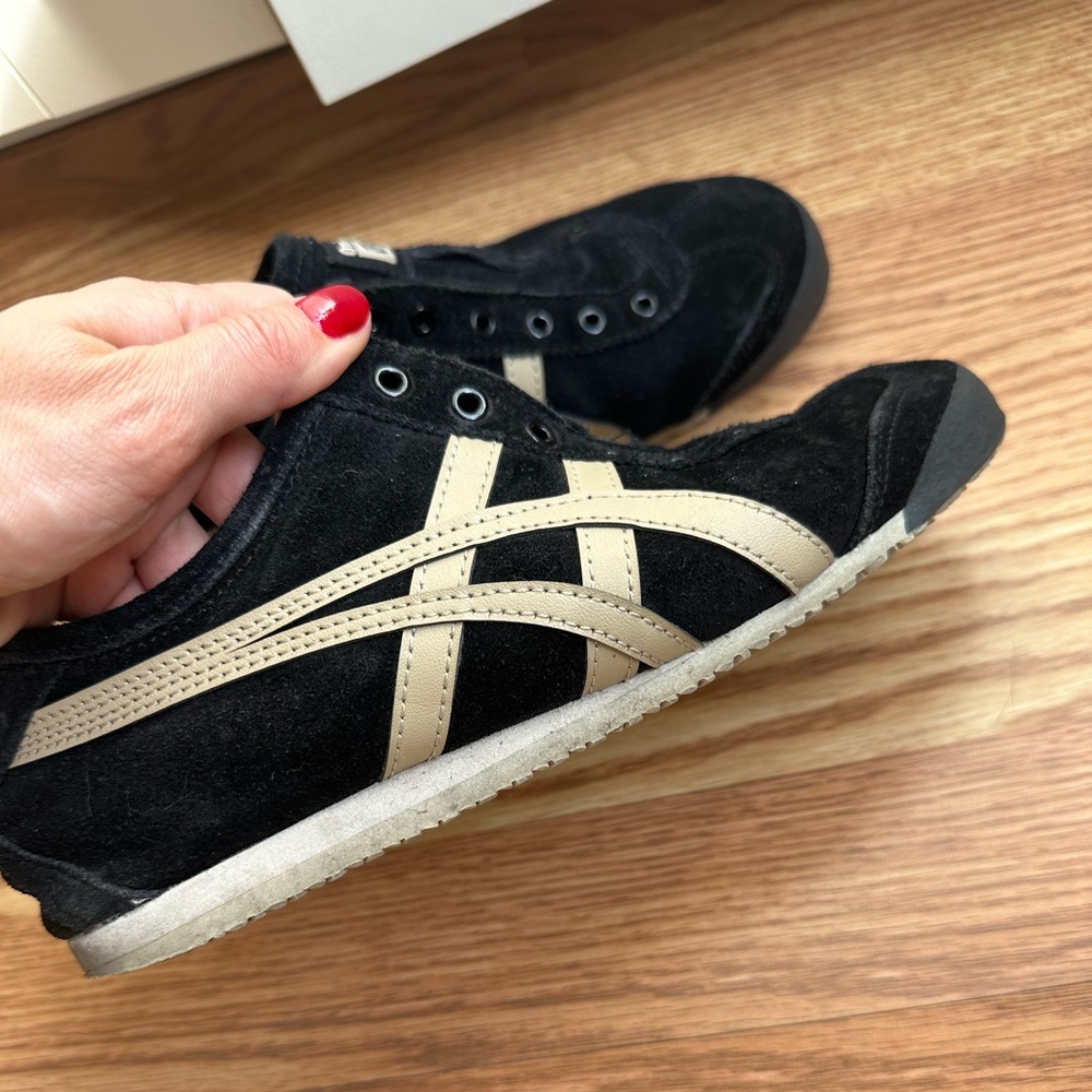 Onitsuka Tiger by Asics Black and Gold Athletic Shoes